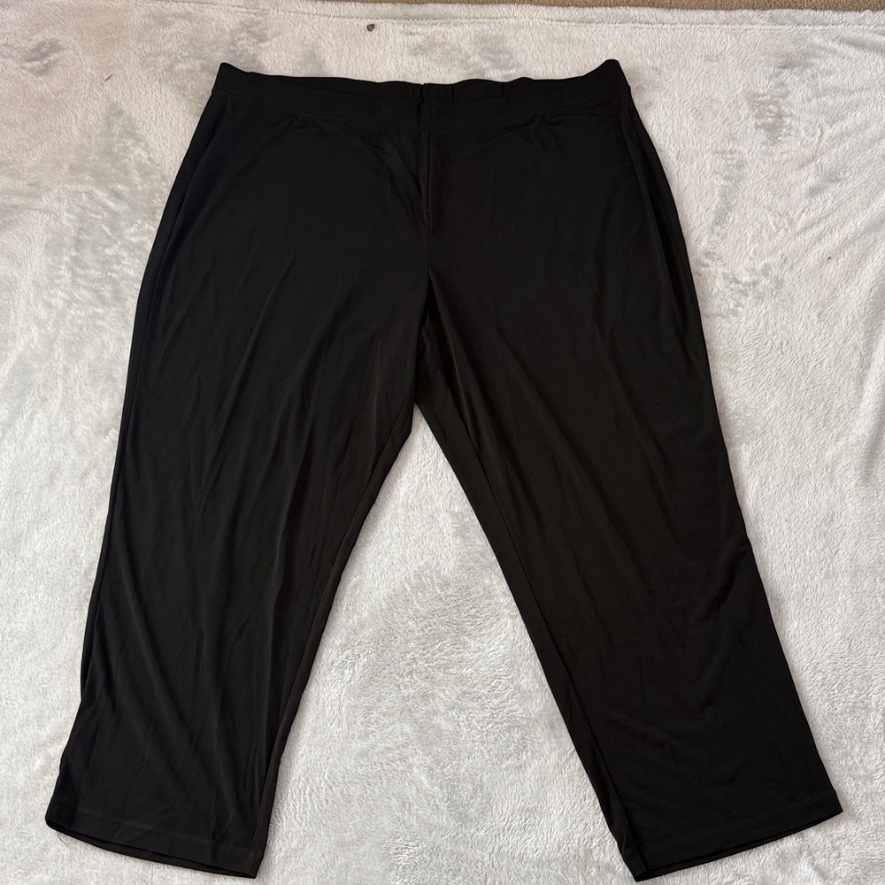 Susan Graver Black Straight Leg Pants